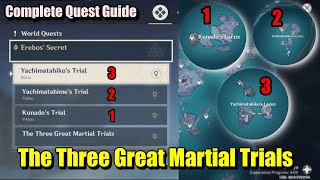 The Three Great Martial Trials  Erebos Secret  Genshin world Quest [upl. by Kannry]