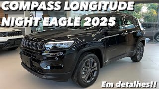 Jeep Compass Longitude Night Eagle 2025  Em detalhes 4K [upl. by Atiuqat629]