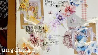 🤍ASMR  ☆journaling☆  ❤️Title  🌺꽃 테마로 다이어리 꾸미기🌺  🌺Decorating a flower diary🌺 [upl. by Garvey190]