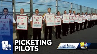 Heres why pilots picketed at BWIMarshall Airport [upl. by Guttery]