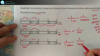 13 Çizgi grafikÖlçek Nasıl Ölçüm Yapılır Çizgi ölçek kesir ölçek dönüştürme Soru Çözümü [upl. by Ugo417]