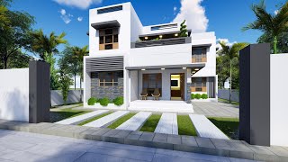 1600 Square Feet Budget House Design  4 Bedroom House  Two Story Budget House 2021 [upl. by Enitsyrk354]