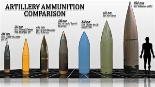 Artillery Ammunition Comparison by Caliber [upl. by Nadabb]