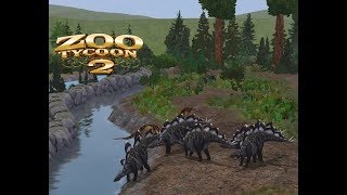 STEGOSAURUS Exhibit  Zoo tycoon 2 With Camptosaurus and Othnielia Jurassic zoo part2 [upl. by Owen]