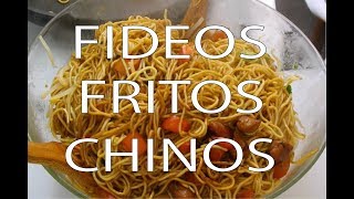 Fideos Fritos Chinos con Pollo Fácil y Rápido [upl. by Romonda75]