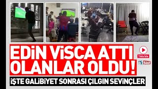 Trabzonsporda Edin Viscanın golünün ardından müthiş gol sevinçleri [upl. by Lupita]