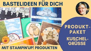 Bastelideen mit dem Produktpaket Kuschelgrüße  Stampin Up Alle meine Anleitungen DIY [upl. by Nuahsel]