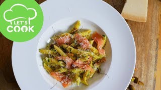 REZEPT 10Min Pasta mit Räucherlachs  schnell und einfach [upl. by Maiga]