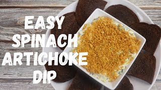 Creamy Spinach Artichoke Dip with Rye Bread Chips [upl. by Ahsilram]