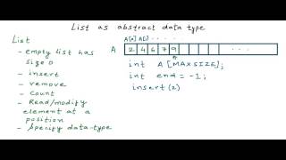 Data Structures List as abstract data type [upl. by Santini]