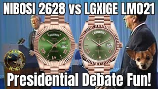 NIBOSI 2628 vs LGXIGE LM021 Day Date President Watch Comparison Fun [upl. by Dadivitan]