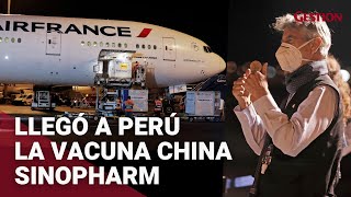 Vacuna COVID19 Así fue la llegada al Perú del avión con las 300 mil dosis de vacunas de Sinopharm [upl. by Ennairek]