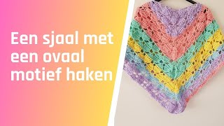 Sjaal met ovalen motief haken [upl. by Hieronymus]