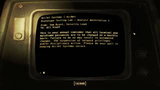 Lab Control Terminal from ArcJet in Fallout 4 [upl. by Airtal]