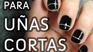 Nail art elegante de fiesta especial para uñas cortas [upl. by Milburt]