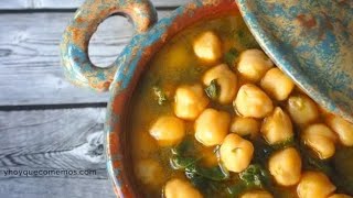 Potaje de Garbanzos con Espinacas para Cuaresma Vigilia y Semana Santa [upl. by Yelnik]