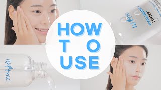 ENG HOW TO USE  Hyaluronic Acid Toner [upl. by Rekab]