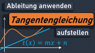 Tangentengleichung aufstellen Tangentenfunktion Gleichung der Tangente Tangente an Kurve [upl. by Zanas]