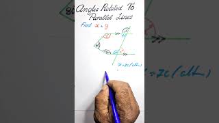 Angle Related To Parallel Lines maths mathematics shorts [upl. by Deedahs]