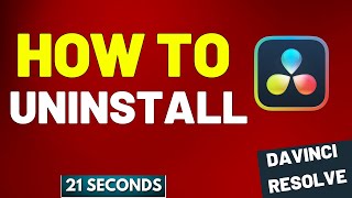 How To Uninstall Davinci Resolve  2024 [upl. by Guerin254]