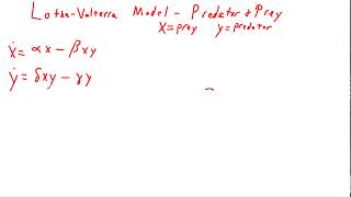 LotkaVolterra Model  Predator Prey Equations [upl. by Enirrok]