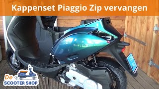 Piaggio Zip SP kappenset monteren  Montagevideo  De Scooter Shop [upl. by Ardnik]