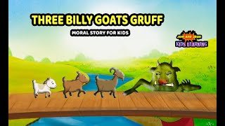 Moral story in english for kids  The Three Billy Goats Gruff  bed time story  Jeni and Jessi [upl. by Birk]