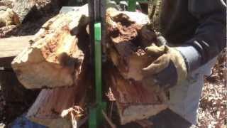 Huge Homemade Wood Splitter with AutoCycle in Action [upl. by Solram]