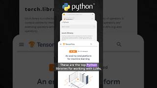 Top Python Libraries for LLMs python llm coding [upl. by Etnuaed977]