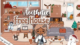 🪵Free House Christmas Aesthetic☃️Toca Boca House Ideas🧺 House Design TocaLifeWorld  Makeover [upl. by Daht]