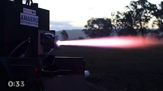 Additive Manufactured Aerospike Rocket  Static Test Firing [upl. by Nylkaj]