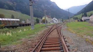 quotFührerstandsmitfahrtquot vom Abrollberg des Bahnhof Vordernberg [upl. by Dnalrag969]