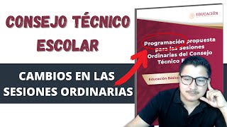 Programación propuesta para las Sesiones Ordinarias del Consejo Técnico Escolar [upl. by Fugazy27]