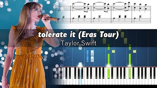 Taylor Swift  tolerate it Live at the Eras Tour  Accurate Piano Tutorial with Sheet Music [upl. by Jessamyn113]