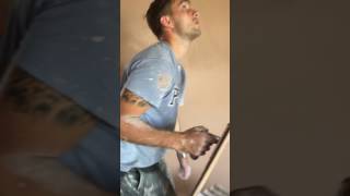 Plastering a ceiling over artex [upl. by Nwahsel]