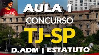 AULA 1  DIREITO ADMINISTRATIVO TJ  SP Estatuto dos Funcionários Públicos  Lei nº 1026168 [upl. by Pavier]