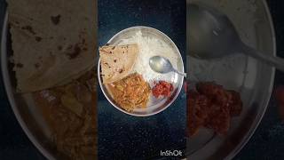 rice  rice meals chicken pachadi 😋 mi favourite curry❓telugufood food [upl. by Atnauqahs]