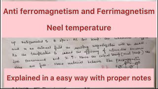 Lecture 54 Anti Ferromagnetism and Ferrimagnetism [upl. by Brigit359]