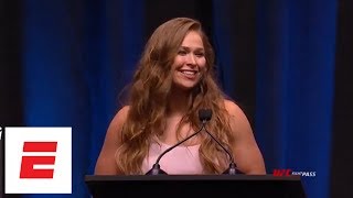 Ronda Rousey’s speech headlines 2018 UFC Hall of Fame ceremony  ESPN [upl. by Reichert]