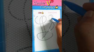 Cursive V writing in style✍️shorts youtubeshorts calligraphy [upl. by Asilana27]