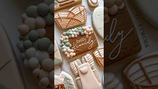 🌲Wood Grain on Cookies🍪 cookiedecorating royalicingcookies icingcookies cookieart cookies [upl. by Ailedamla]