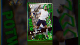 100 Rated Cristian Romero🇦🇷🔥 POTW Pack Opening efootball football pes pesmobile potw shorts [upl. by Lovell]