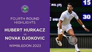 Novak Djokovic vs Hubert Hurkacz Fourth Round Highlights  Wimbledon 2023 [upl. by Darooge]