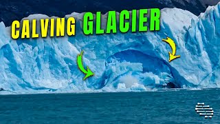 Calving Glacier Produces Massive Wave and Sends Ice Fragments Everywhere [upl. by Ahsenek]