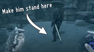 How to make Mercer open the door in Snowveil Sanctum  SkyrimSpeaking With SilenceThieves Guild [upl. by Ursa]