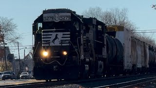 NS 5279 GP382 leads NS K76 through Manville NJ with a awesome Leslie RS3L horn 1192024 [upl. by Oibaf]