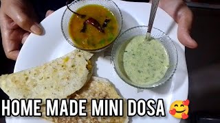 Home Made Mini Dosa recipe 🥰 [upl. by Otis]