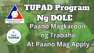 TUPAD Program Ng DOLE Paano Magkaroon ng Trabaho At Paano Mag Apply [upl. by Ridley]