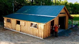 TIMELAPSE  Post amp Beam Barn Kit Build that we BOUGHT off the INTERNET [upl. by Aivul202]