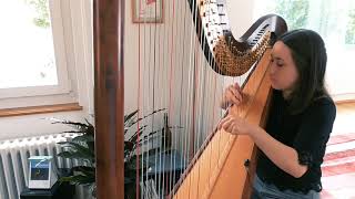 Numb  Linkin Park Harp Cover [upl. by Lust]